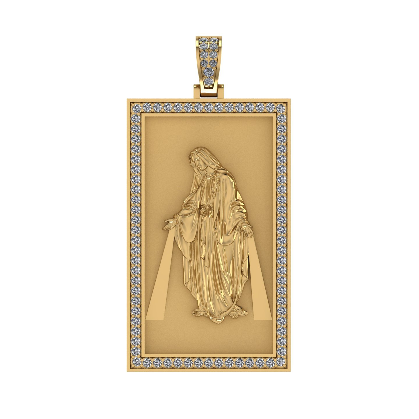Rectangular Frame With Virgin Mary