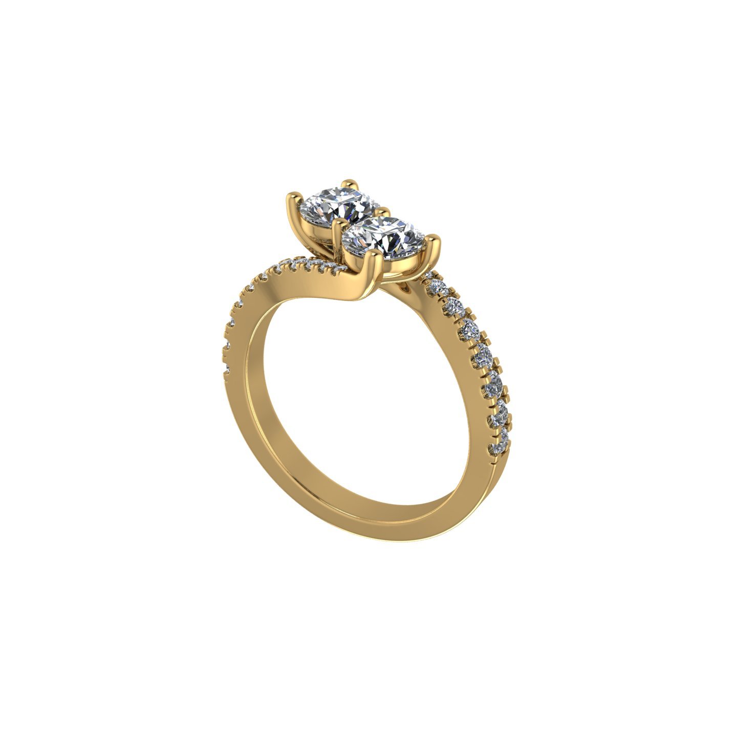 Forever Us Ladies Twisted 2 Stone Engagement Ring